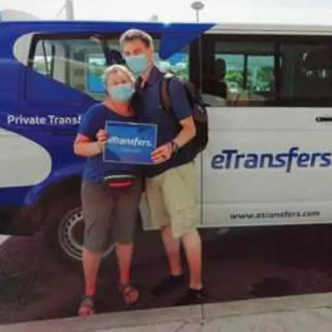 Alexia P. with the eTransfers private transfer van